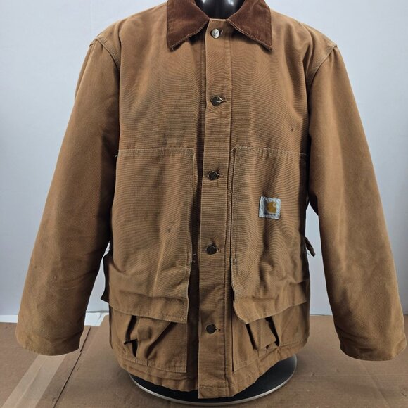 Vintage CARHARTT CB256 XL Hunting Jacket Blanket Lined Game Pouch Made in USA - Picture 12 of 13